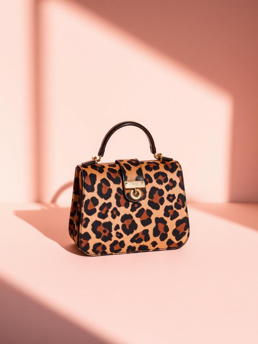 Community styling with Leopard Top-Handle Bag